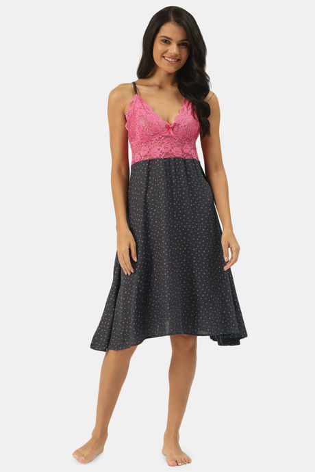 Buy Ms.Lingies Modal Nightdress Charcoal Grey at Rs.1799 online